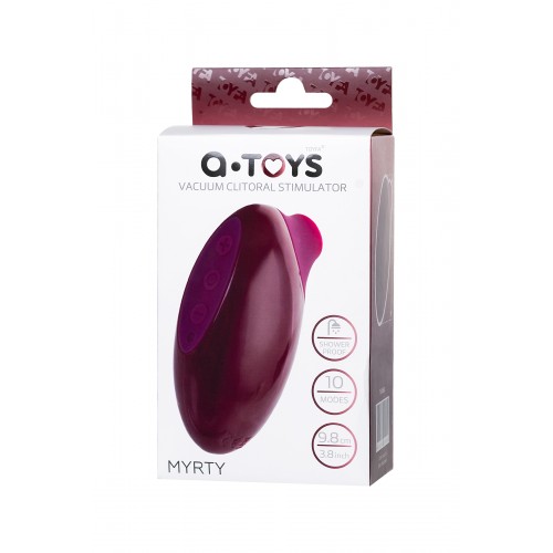 ВАКУУМНЫЙ СТИМУЛЯТОР КЛИТОРА TOYFA A-TOYS MYRTY, БОРДОВЫЙ, 9,8 СМ