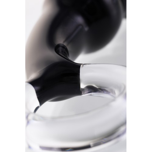 Стимулятор простаты Sexus Glass, стекло, чёрный, 17 см