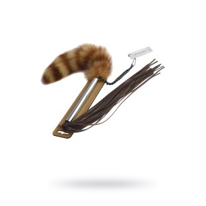 Плеть Sitabella, кожа, коричневая, 45 см (иной угол)