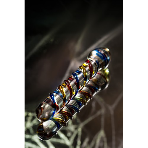 Двусторонний фаллоимитатор Sexus Glass, стекло, прозрачный, 19,5 см