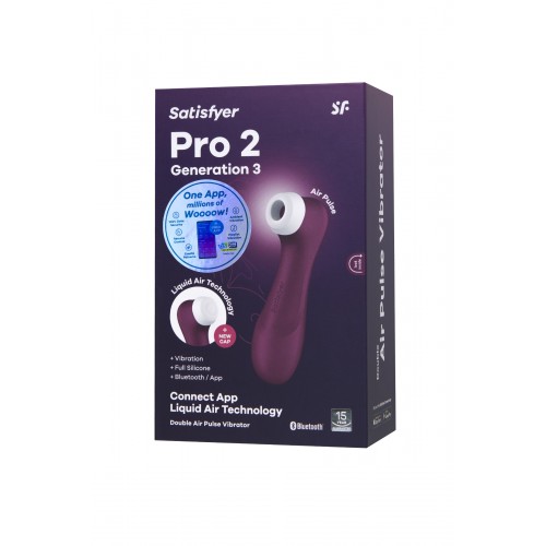 Вакуумный стимулятор клитора Satisfyer Pro 2 Generation 3, Bluetooth/App, красный