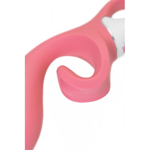 Нереалистичный вибратор Satisfyer Hug me, силикон, розовый
