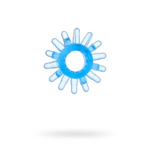 Эрекционное кольцо TOYFA, TPE, синий (иной угол)