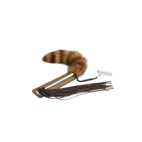 Плеть Sitabella, кожа, коричневая, 45 см