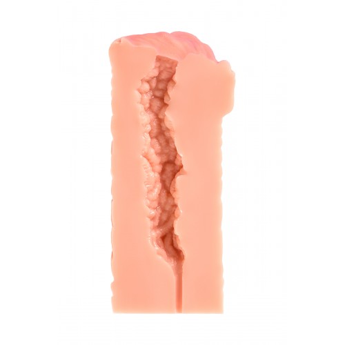 Мастурбатор реалистичный KOKOS ELEGANCE.003 с вибрацией, TPR, телесный, 16 см