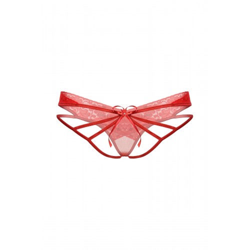 Стринги с двойным доступом SoftLine Collection, красный, S/M