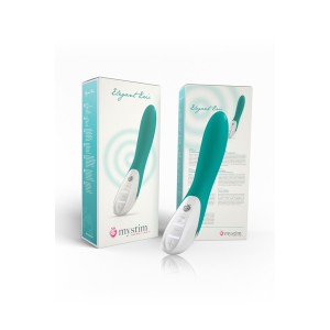 Вибратор Mystim Elegant Eric силиконовый, зеленый, 27 см (иной угол)