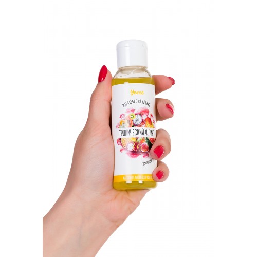 Массажное масло для поцелуев Yovee by Toyfa «Тропический флирт» со вкусом экзотических фруктов,100 мл