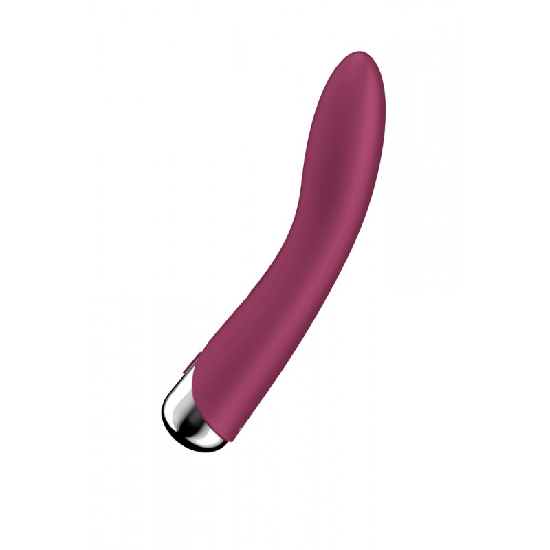 Вибратор для точки G с ротацией Satisfyer Spinning Vibe 1, силикон, бордовый, 17,8 см