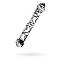 Двусторонний фаллоимитатор Sexus Glass, стекло, прозрачный, 20,5 см