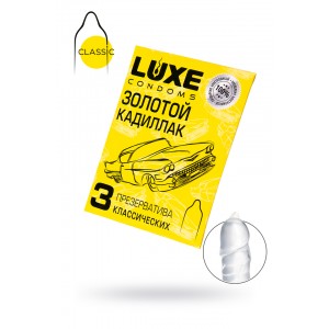 Презервативы Luxe КОНВЕРТ, Золотой кадиллак, лимон, 18 см., 3 шт. в упаковке