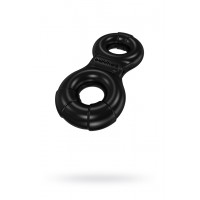 Виброкольцо на пенис Bathmate Eight, elastomex, чёрное, Ø4-5 см