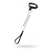 Ошейник однослойный узкий Pecado BDSM, натуральная кожа, черный