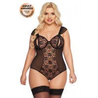 Боди SoftLine Collection Dora, черный, XXXL