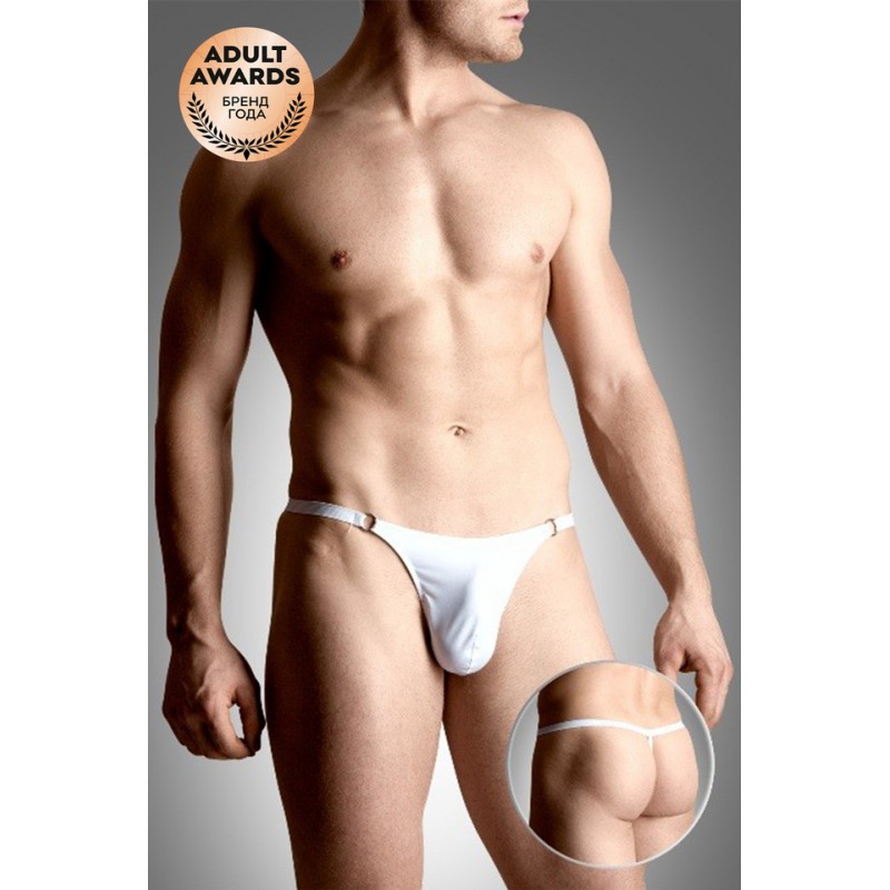 Стринги мужские wetlook SoftLine Collection, белый, S/L
