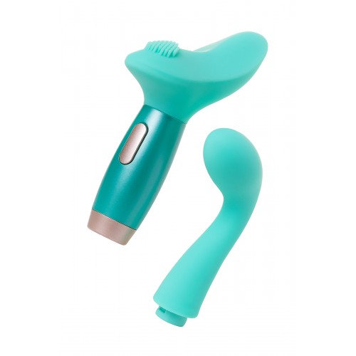 Нереалистичный вибратор Le Stelle PERKS SERIES EX-4, Силикон, Бирюзовый, 16,5 см