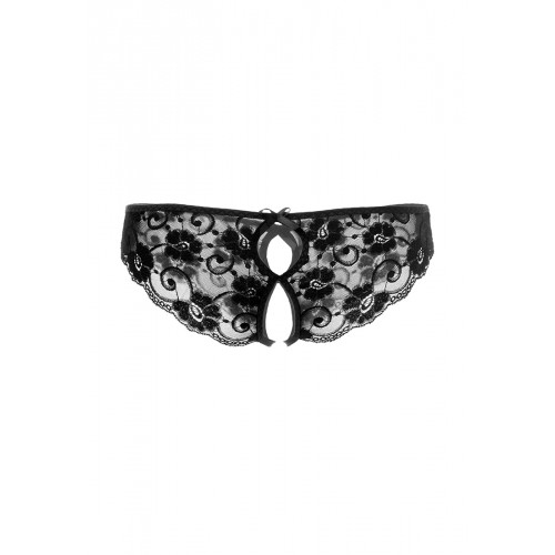 Эротические трусики Erolanta Lingerie Collection, кружевные, черные (50-52)