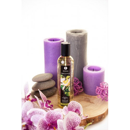 Масло для массажа Shunga Organica Exotic Green Tea, натуральное, с расслабляющим эффектом, с ароматом зелёного чая, 250 мл