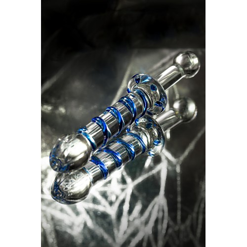 Двусторонний фаллоимитатор Sexus Glass, стекло, прозрачный, 22,5 см