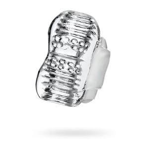 Мастурбатор нереалистичный Lingam by TOYFA  Khani, TPE, Прозрачный, 9 см (иной угол)