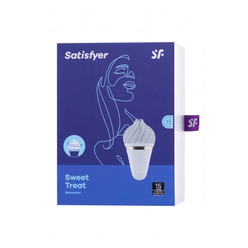 Вибромассажер Satisfyer layons Sweet Treat, силикон, белый, 10,4 см.