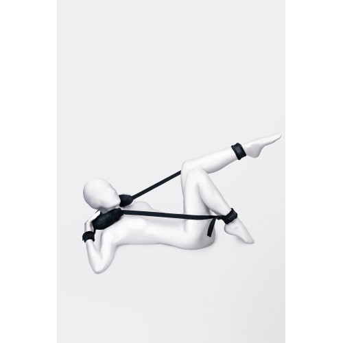 Стропа фиксирующая Anonymo #0701 с подушкой, велюр, черная, 127 см