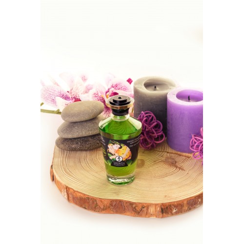 Масло для массажа Shunga Organic Exotic Green Tea, разогревающее, с ароматом зелёного чая, 100 мл