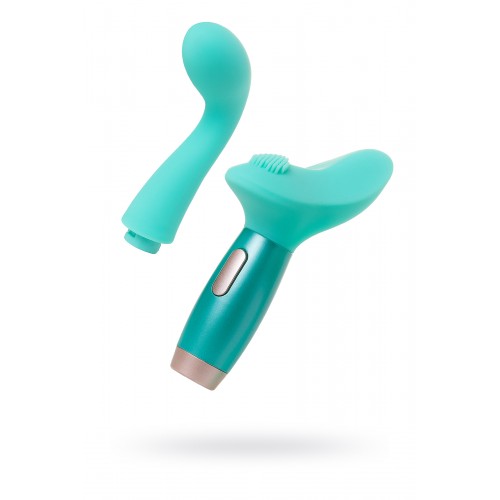 Нереалистичный вибратор Le Stelle PERKS SERIES EX-4, Силикон, Бирюзовый, 16,5 см