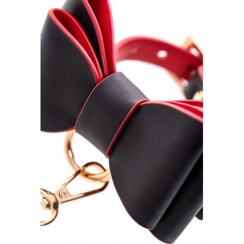 Бондажный набор Toyfa Theatre Bow-tie, PU-кожа, черный