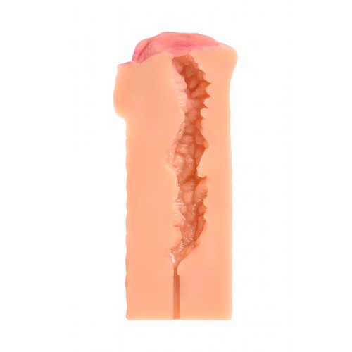 Мастурбатор реалистичный KOKOS ELEGANCE.004 с вибрацией, TPR, телесный, 16 см