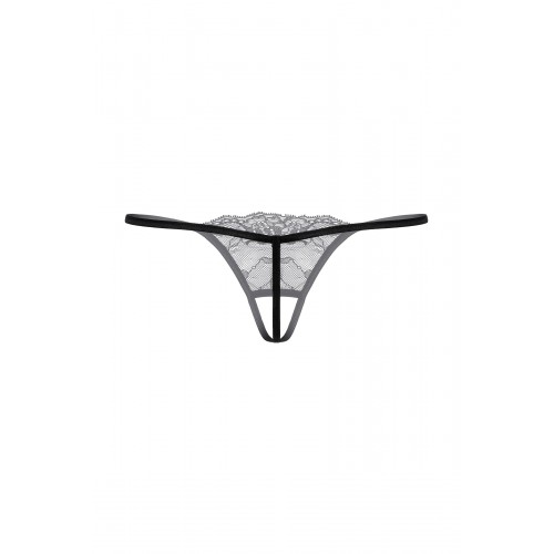 Стринги открытые с украшением SoftLine Collection, черный, S/L
