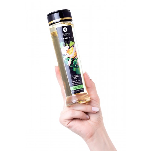 Масло для массажа Shunga Organica Exotic Green Tea, натуральное, с расслабляющим эффектом, с ароматом зелёного чая, 250 мл