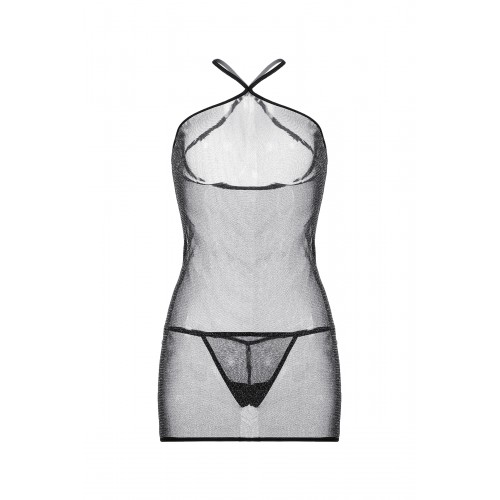 Комбинация и стринги Candy Girl Star с люрексом, черные, OS