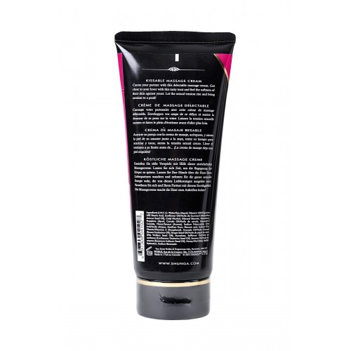Массажный крем Shunga Raspberry Feeling, съедобный, со вкусом малины, 200 мл