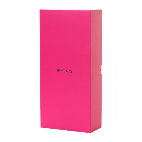 Вибратор с клиторальным стимулятором KOKOS SMON, силикон, розовый, 23 см, Ø 3,5 см