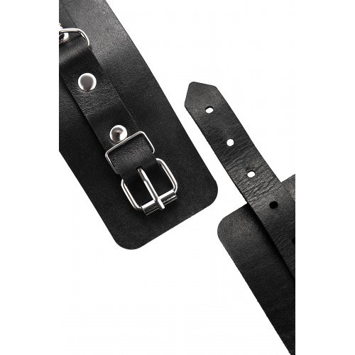 Наручники Pecado BDSM, однослойные натуральная кожа, черные