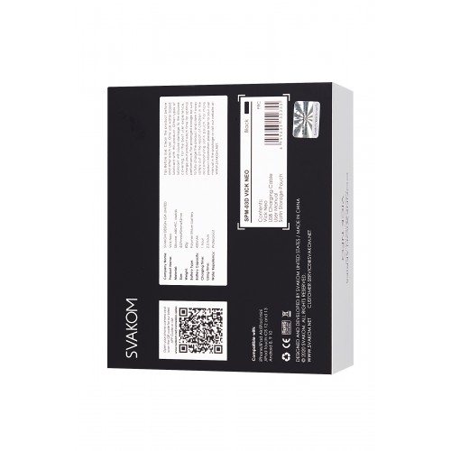 Стимулятор простаты Svakom Vick Neo, силикон, чёрный, 10 см