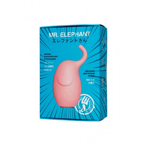 Вибратор Штучки-Дрючки, Mr. Elephant, розовый, силикон, 7,5 см