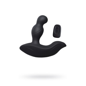 Стимулятор простаты Levett Louis с вращающейся головкой, с пультом ДУ, чёрный (иной угол)