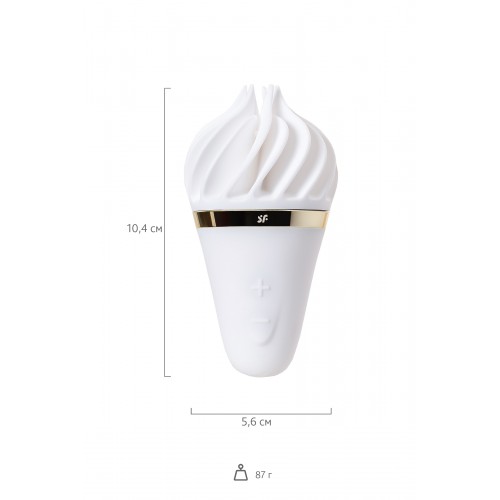 Вибромассажер Satisfyer layons Sweet Treat, силикон, белый, 10,4 см.
