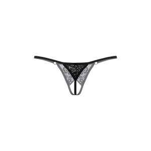 Стринги с ниткой из бусин SoftLine Collection, черный, S/L (иной угол)