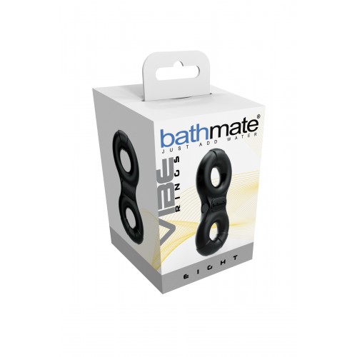 Виброкольцо на пенис Bathmate Eight, elastomex, чёрное, Ø4-5 см