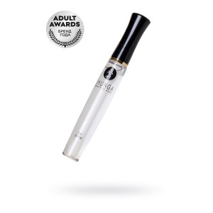 Блеск для губ Shunga «Божественное удовольствие», эффект тепла, прохлады и покалывания, клубника и шампанское, 10 мл (иной угол)