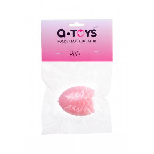 Мастурбатор A-Toys Pufl, розовый, ТРЕ, 6 см Ø 2,7 см