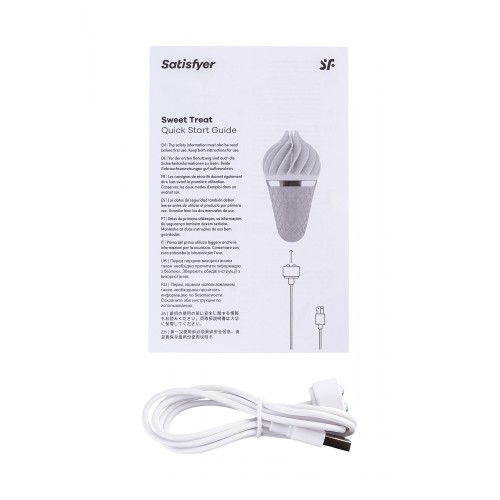 Вибромассажер Satisfyer layons Sweet Treat, силикон, белый, 10,4 см.
