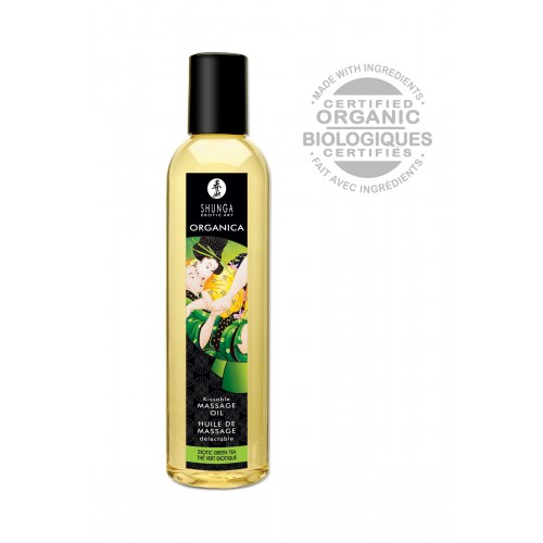 Масло для массажа Shunga Organica Exotic Green Tea, натуральное, с расслабляющим эффектом, с ароматом зелёного чая, 250 мл