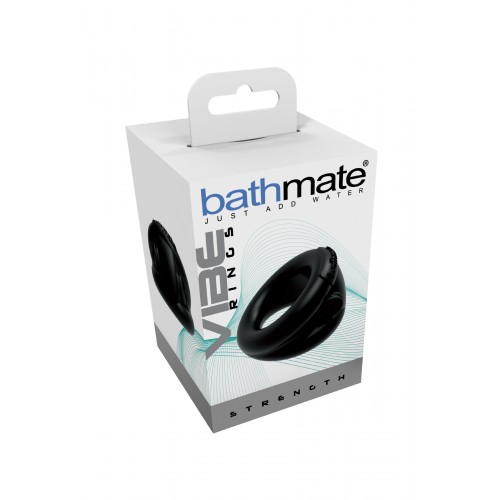 Виброкольцо на пенис Bathmate Strength, elastomex, чёрное, Ø5 см