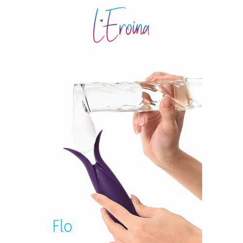 Вибростимулятор L'EROINA by TOYFA Flo, 10 режимов вибрации, силикон, фиолетовый, 18,5 см