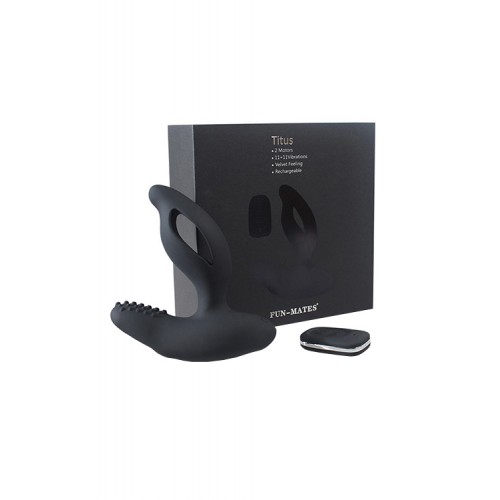 Стимулятор простаты Levett Titus, силикон, чёрный, 13 см