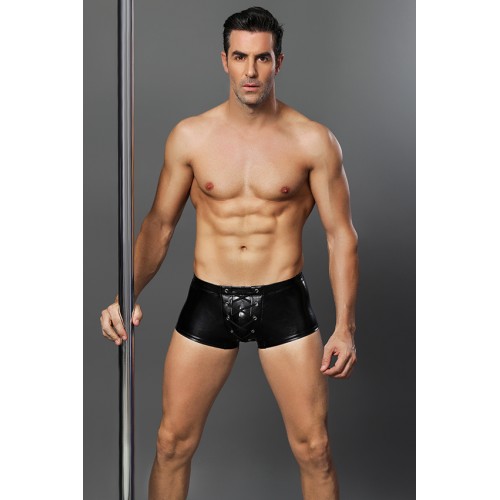 Боксеры wetlook Candy Boy Diesel с шнуровкой, черные, OS